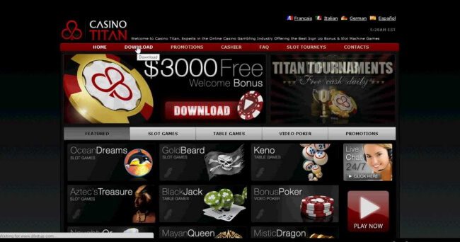 Bonuses at Titan Casino Mobile