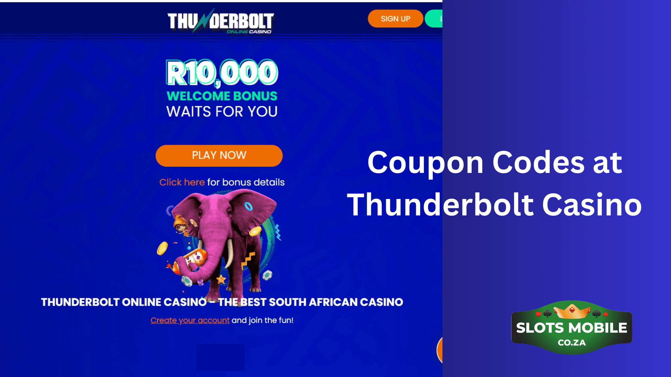 Coupon Codes at Thunderbolt Casino