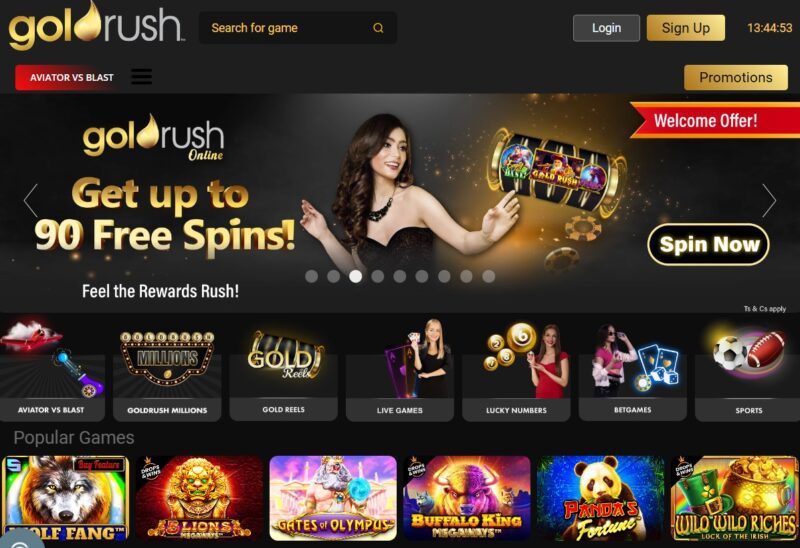 Gold Rush Casino Free Spins