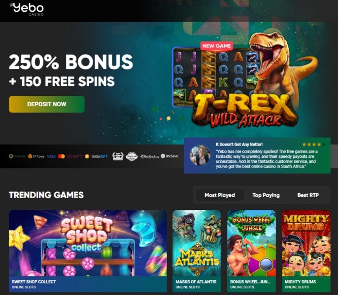 Yebo casino bonus
